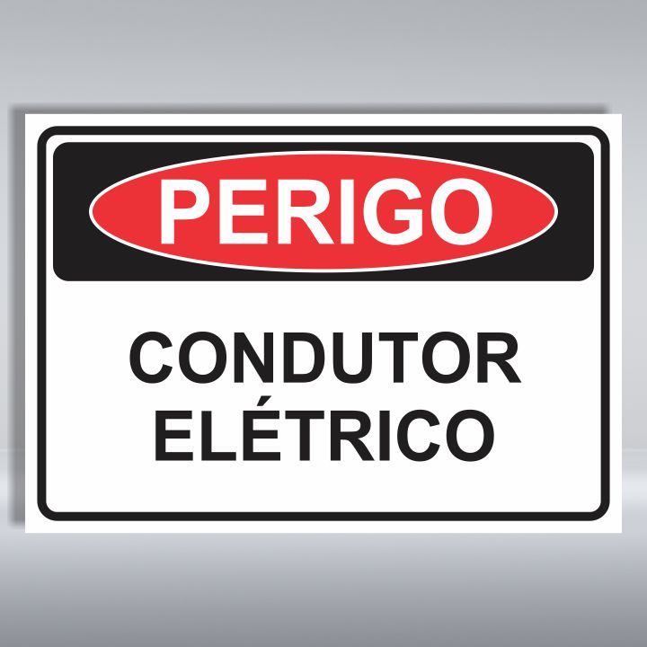 PLACA DE PERIGO | CONDUTOR ELÉTRICO